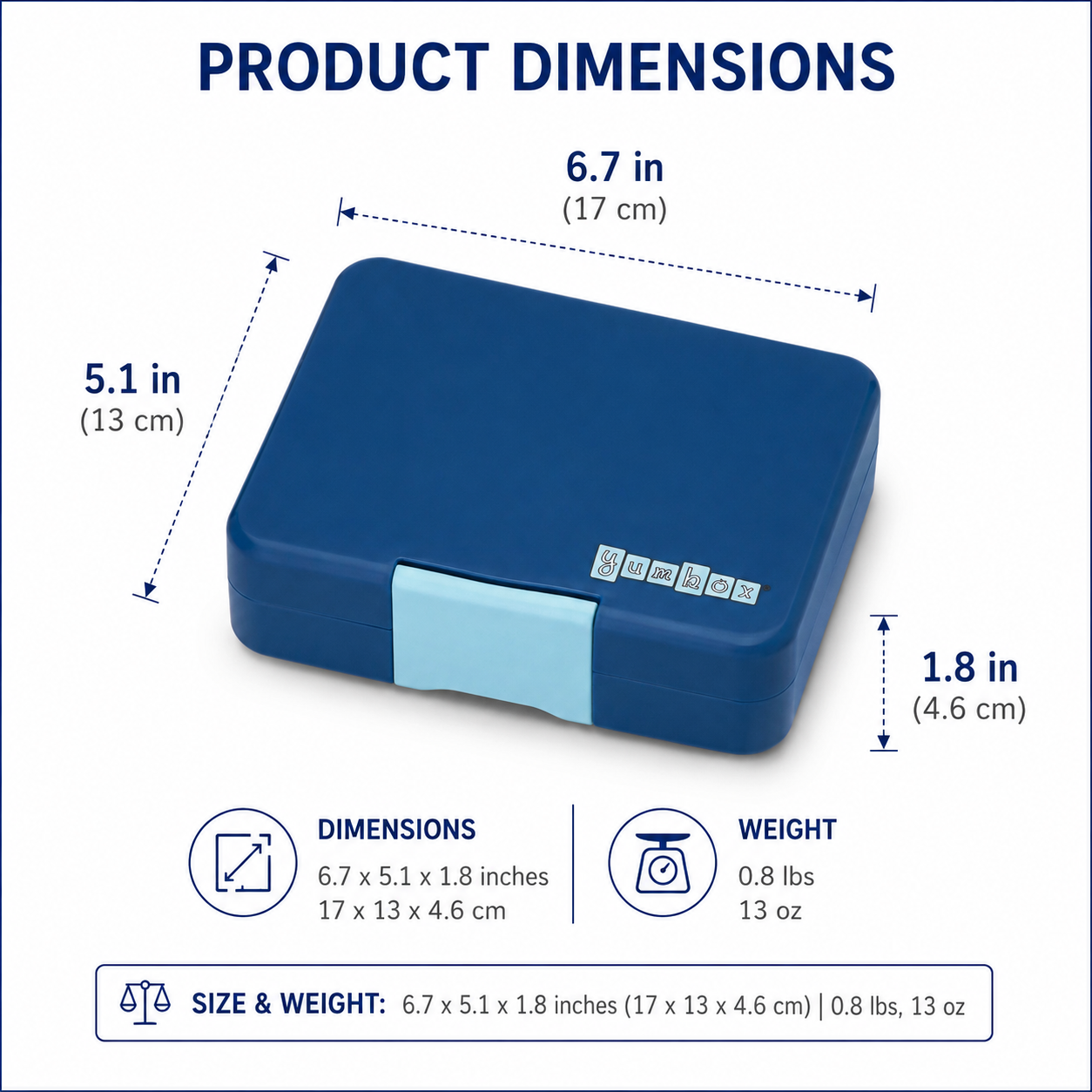 Yumbox Snack svačinový box Ninja Blue Kung Fu Tray 3 přihrádky