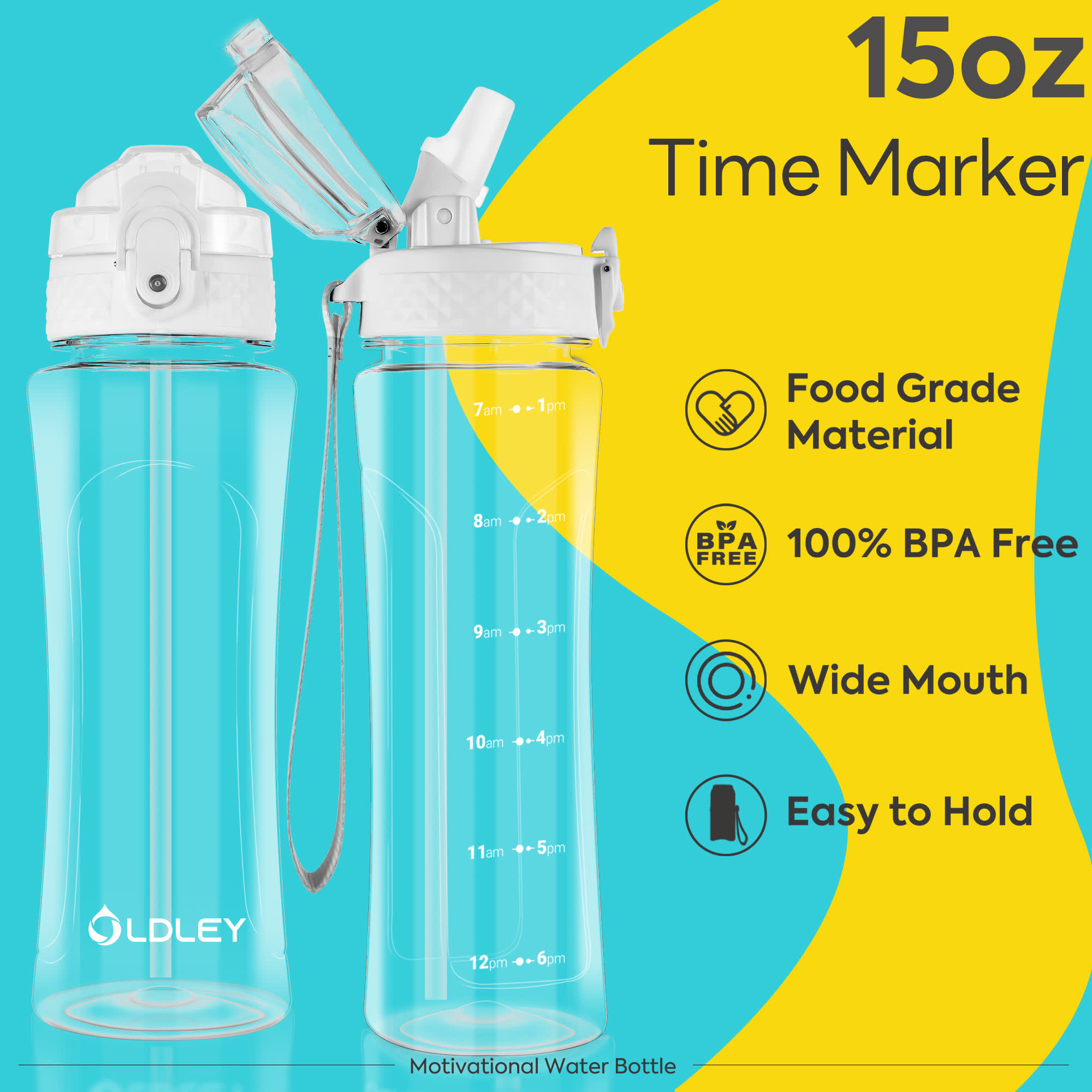 Oldley Sport transparentní dětská láhev 450 ml plast