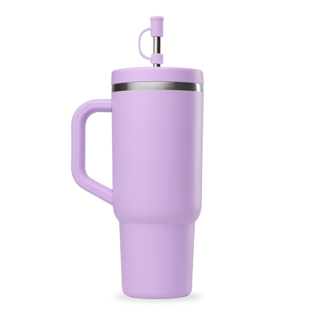 Qwetch Travel Cup Pastel Lavande termohrnek 900 ml s brčkem