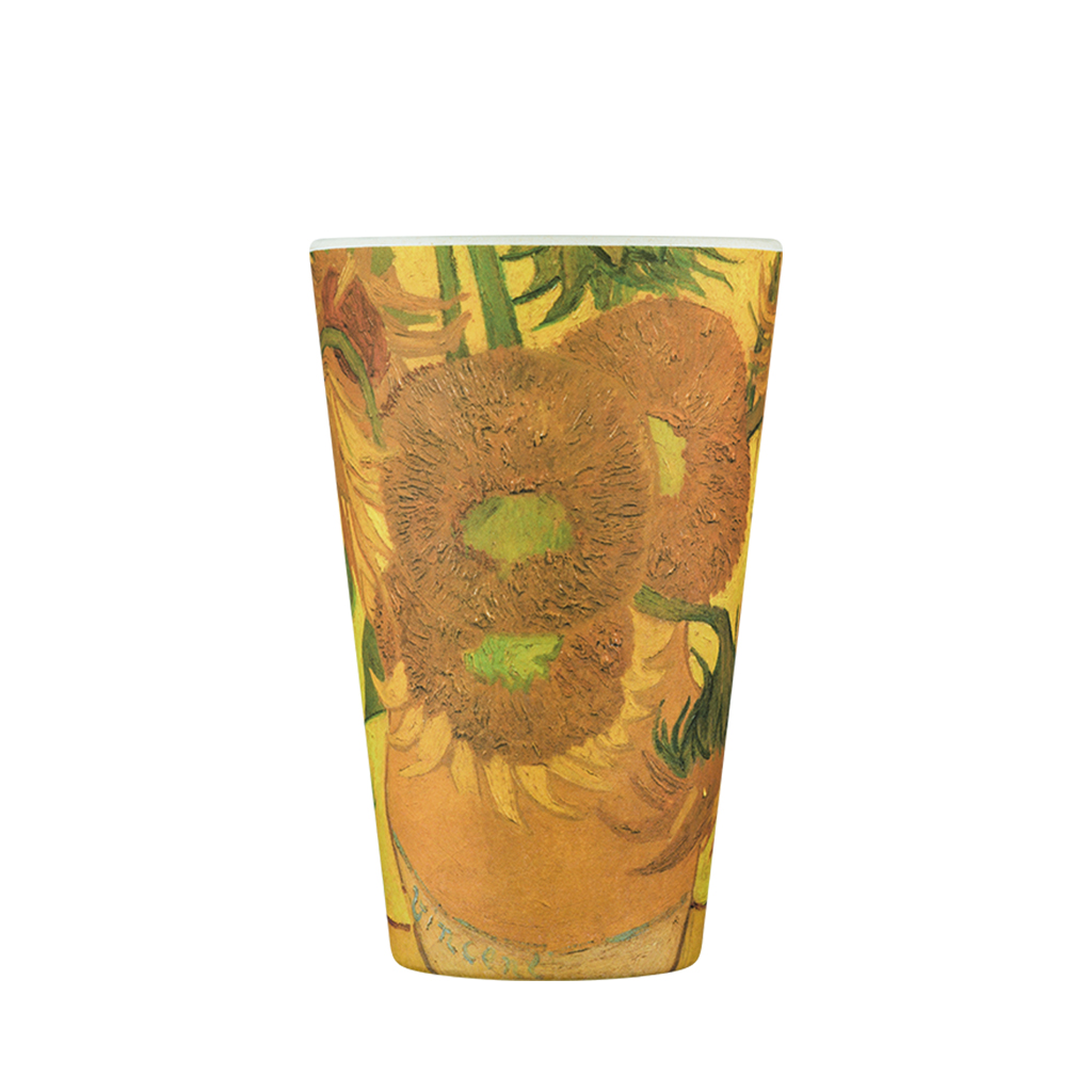 Ecoffee Cup Sunflowers cestovní kelímek s víčkem lehký PLA