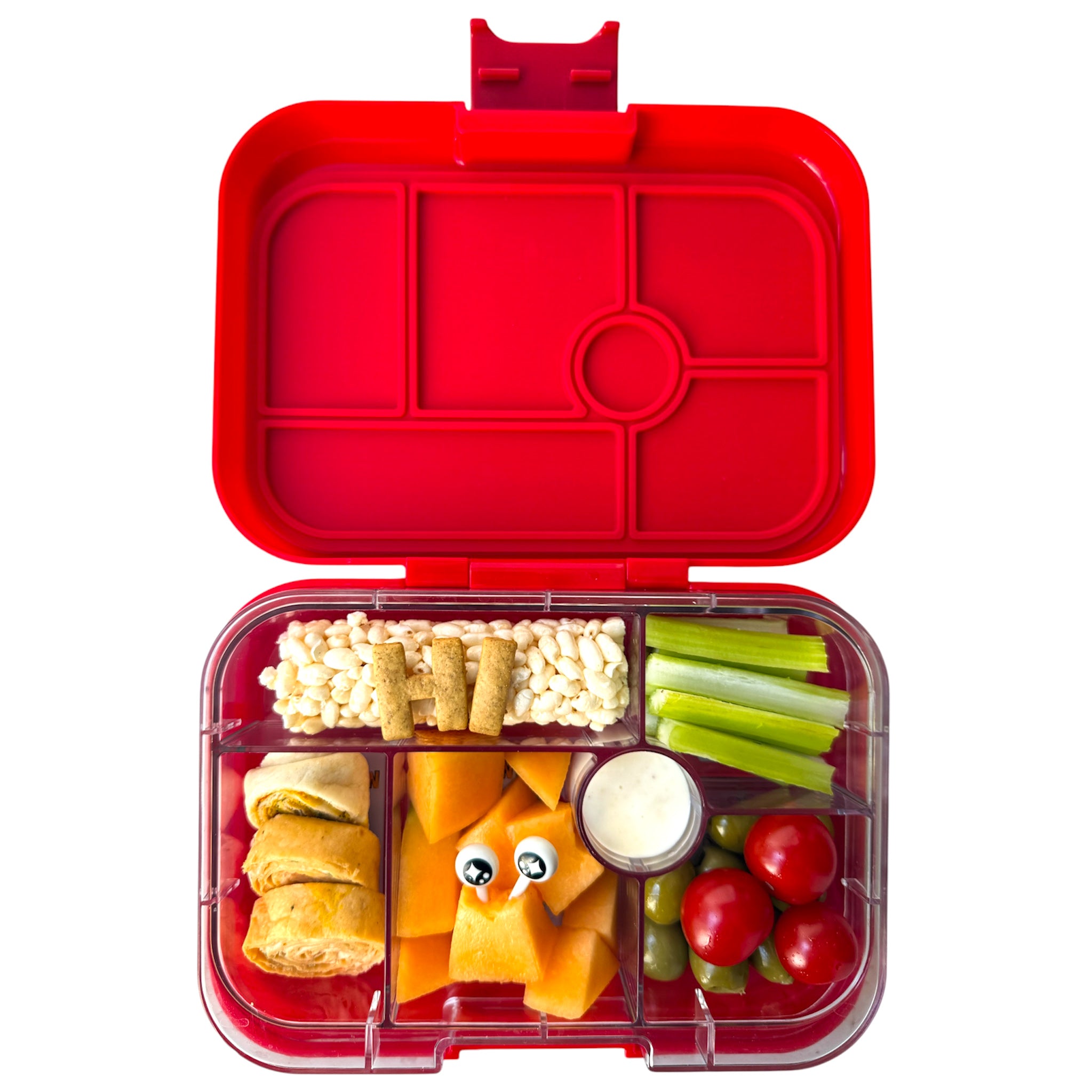 Yumbox Original Wow Red Cats Dogs svačinový box 6 přihrádek