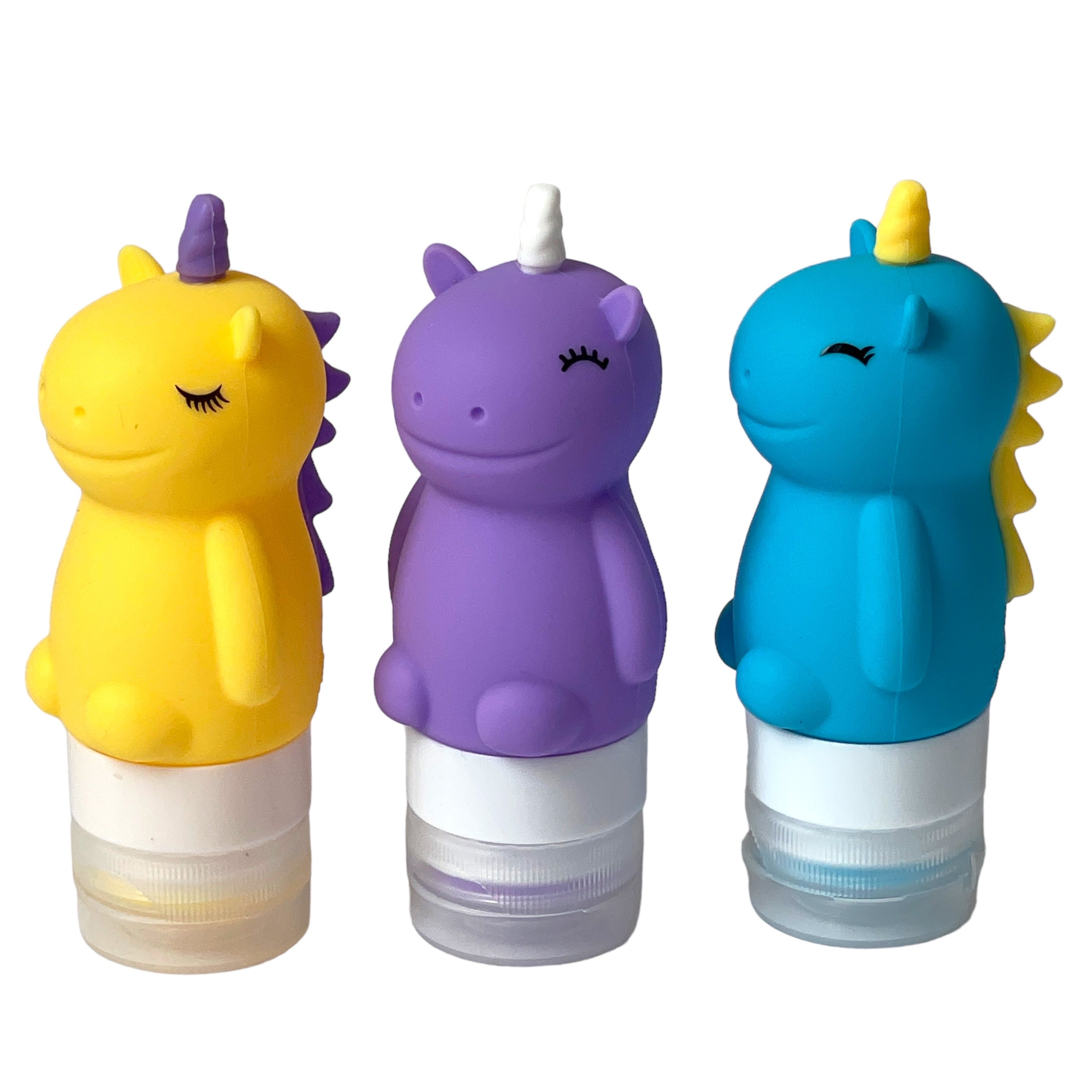 Yumbox Unicorn dávkovací lahvičky silikon 3 ks těsné