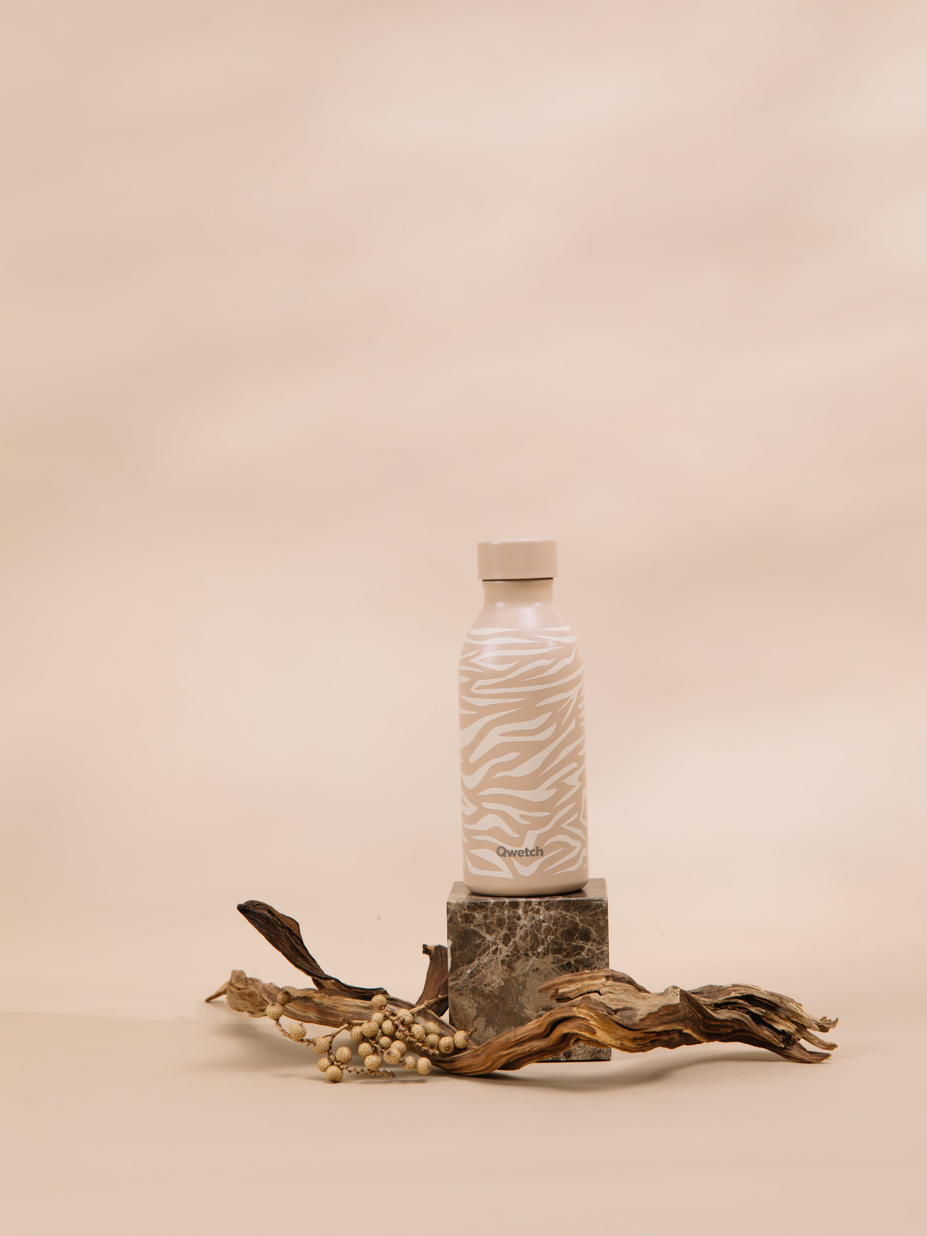 Qwetch Icon termo láhev 500 ml Wild Zebra nerez