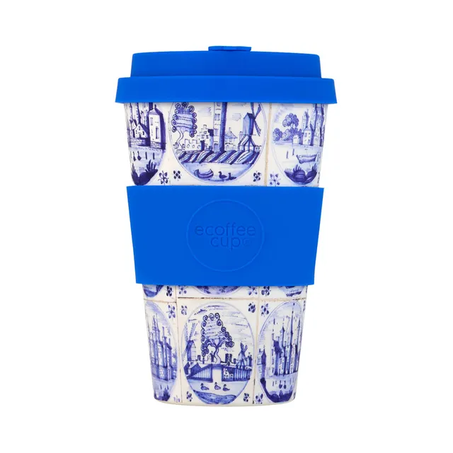 Ecoffee Cup Delfts Blu cestovní kelímek PLA bez BPA