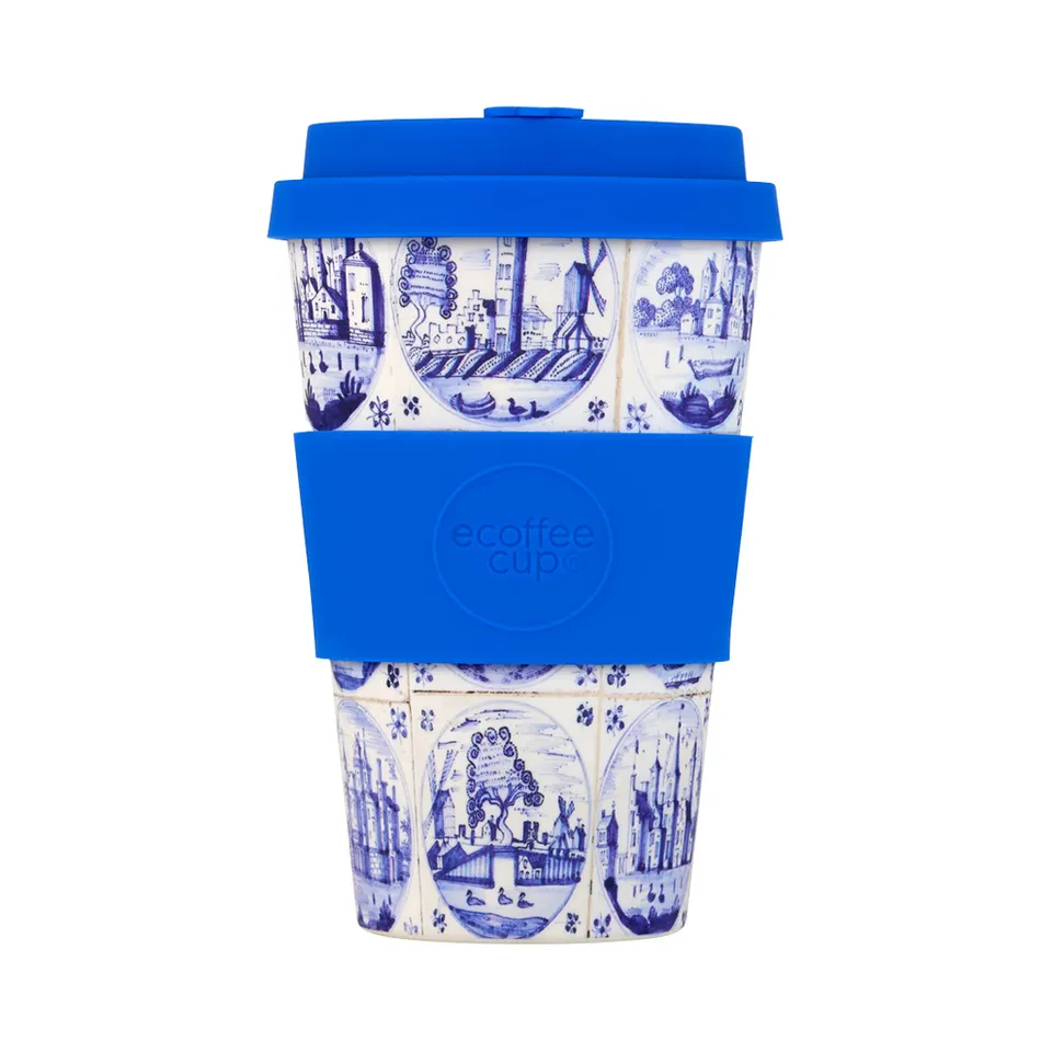 Ecoffee Cup Delfts Blu cestovní kelímek PLA bez BPA
