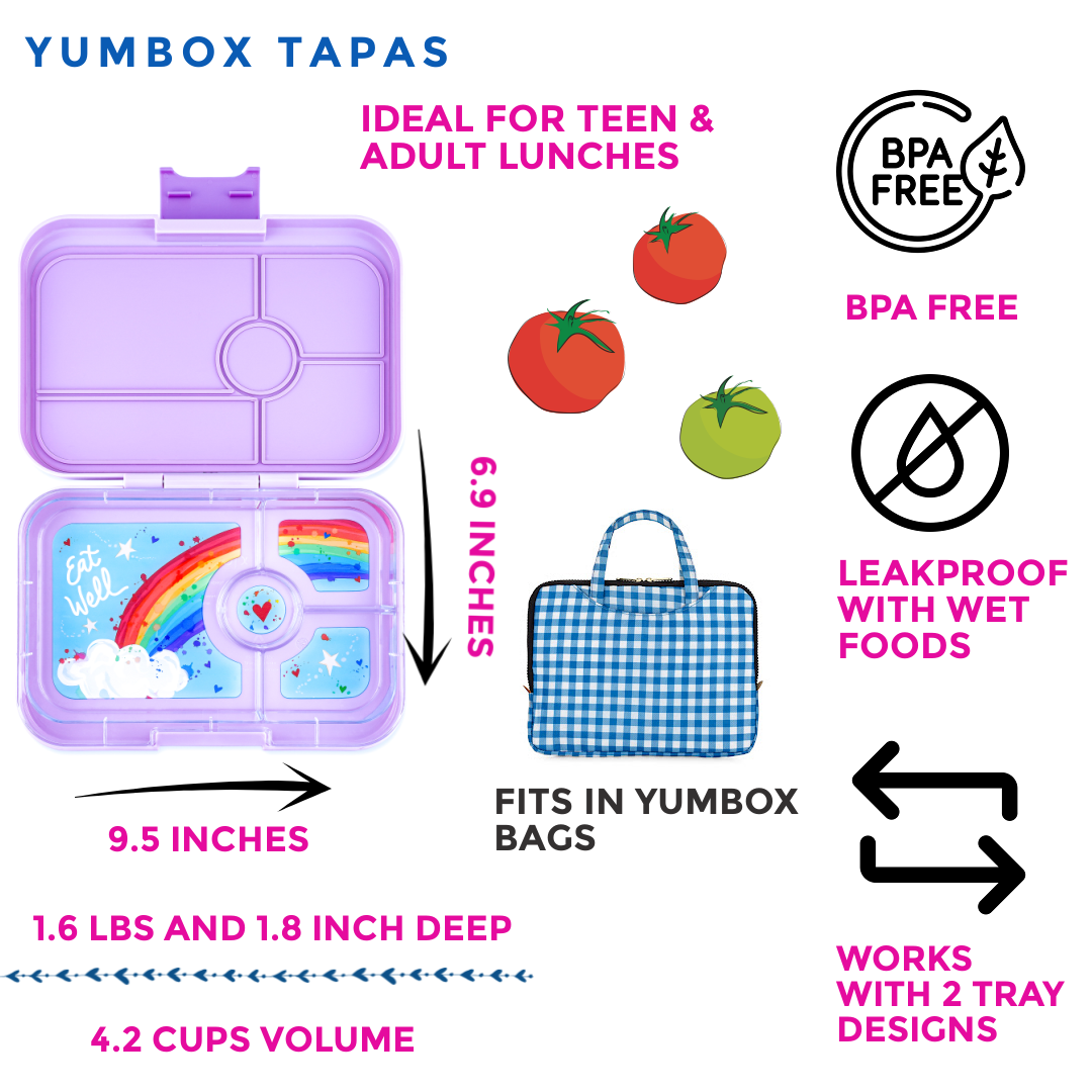 Yumbox Tapas Large svačinobox 4 přihrádky Seville Purple nepropustný