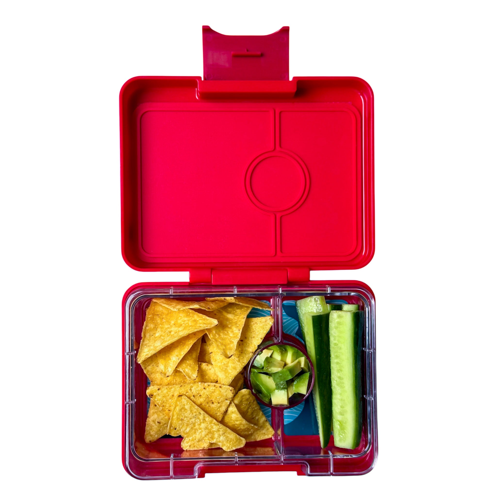 Yumbox Snack svačinový box Wow Red Shark 3 přihrádky