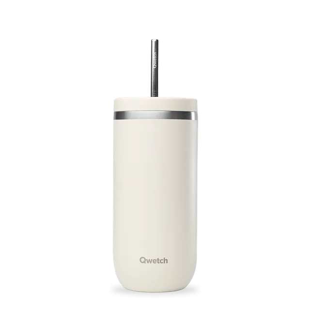 Qwetch Cold Cup termohrnek 470 ml matt sable s brčkem