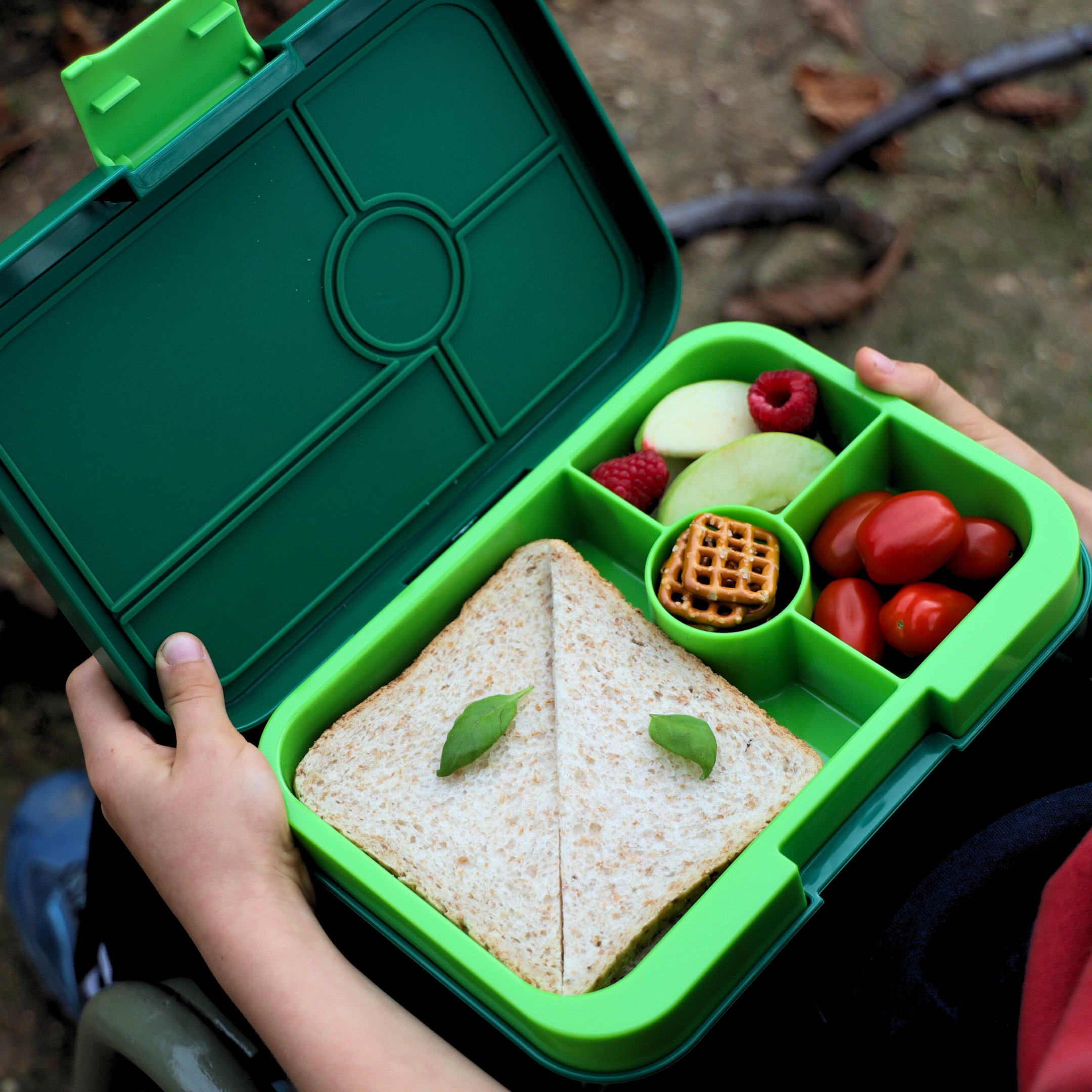 Yumbox Tapas Large svačinobox 4 přihrádky Palm Green nepropustný