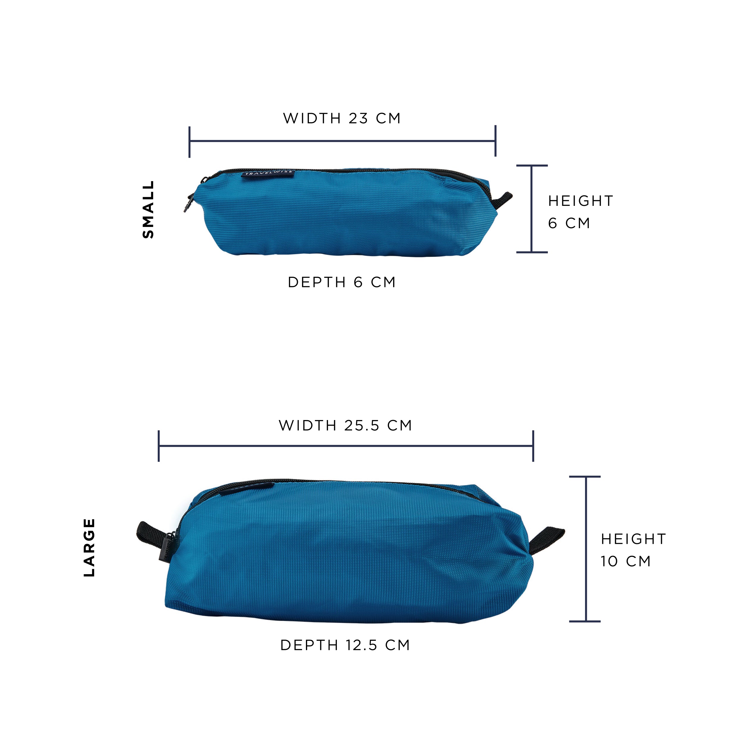 BUILT New York TravelWise 2-Piece Wrap Around Zip Toiletry Bag Set tašky Blue