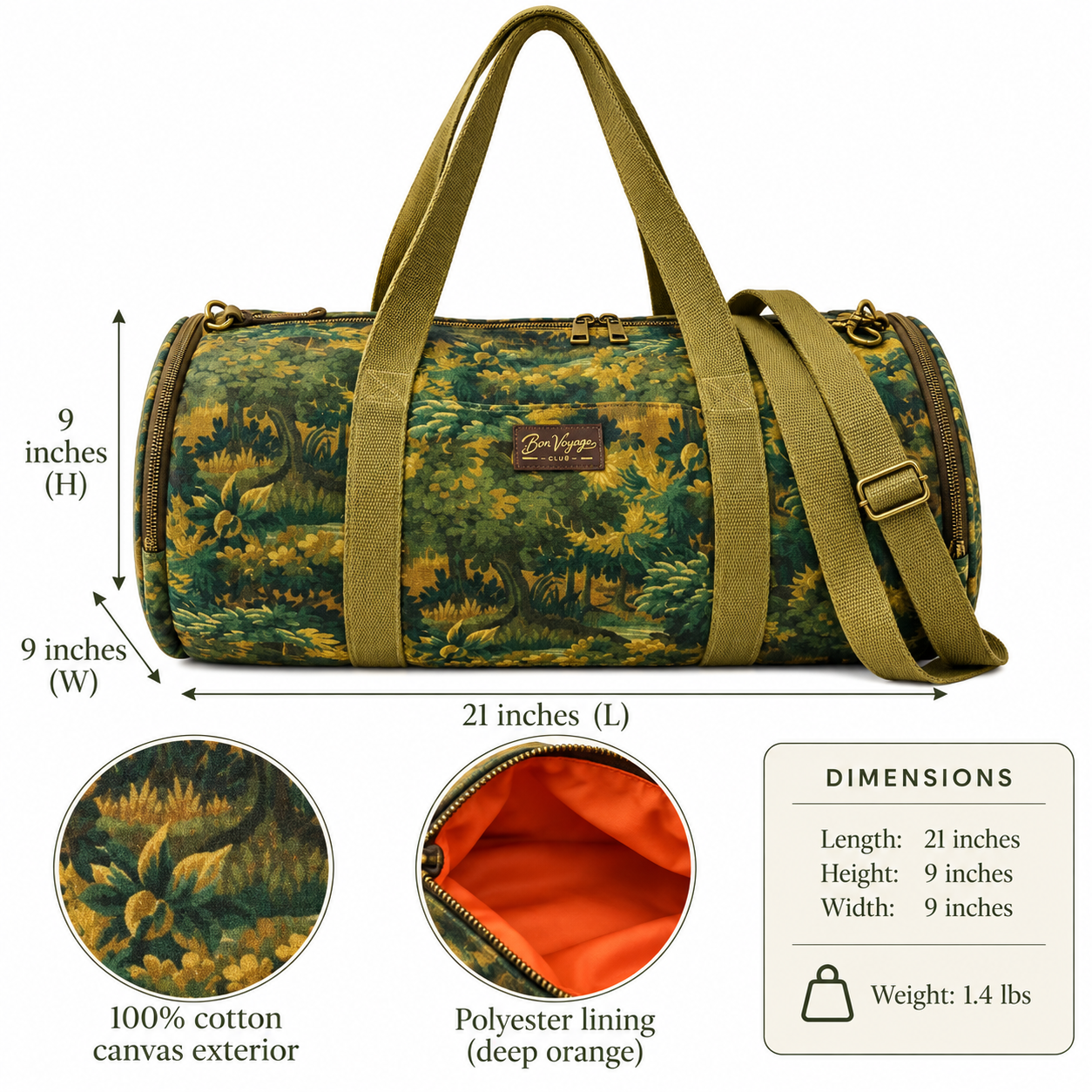 Yumbox Weekender cestovní taška Provence Verte textilní