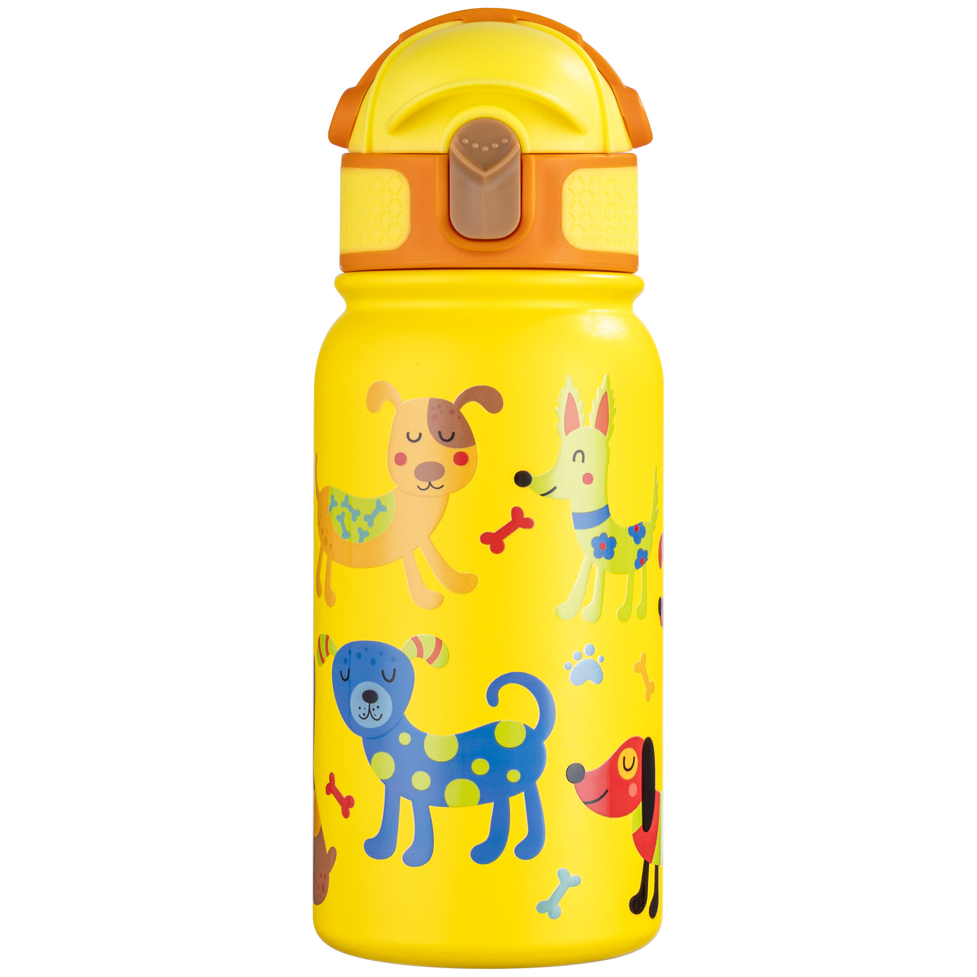 Oldley Kids 12oz dětská termoska žlutá pes 350 ml