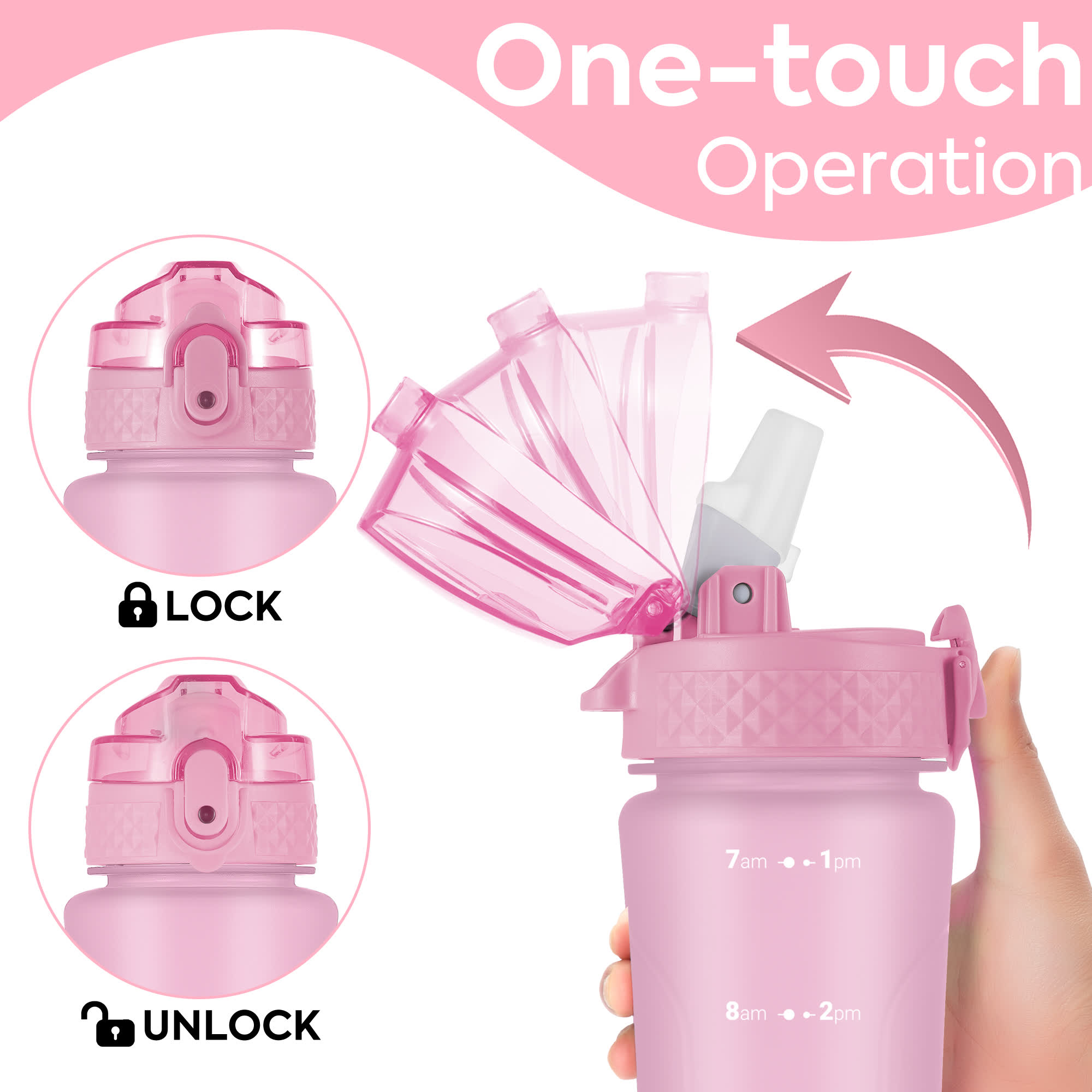 OLDLEY Kids 15oz dětská láhev Candy Pink 450ml nerez