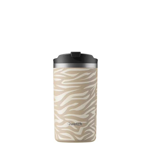 Qwetch Wild Zebra termohrnek 350 ml nerez