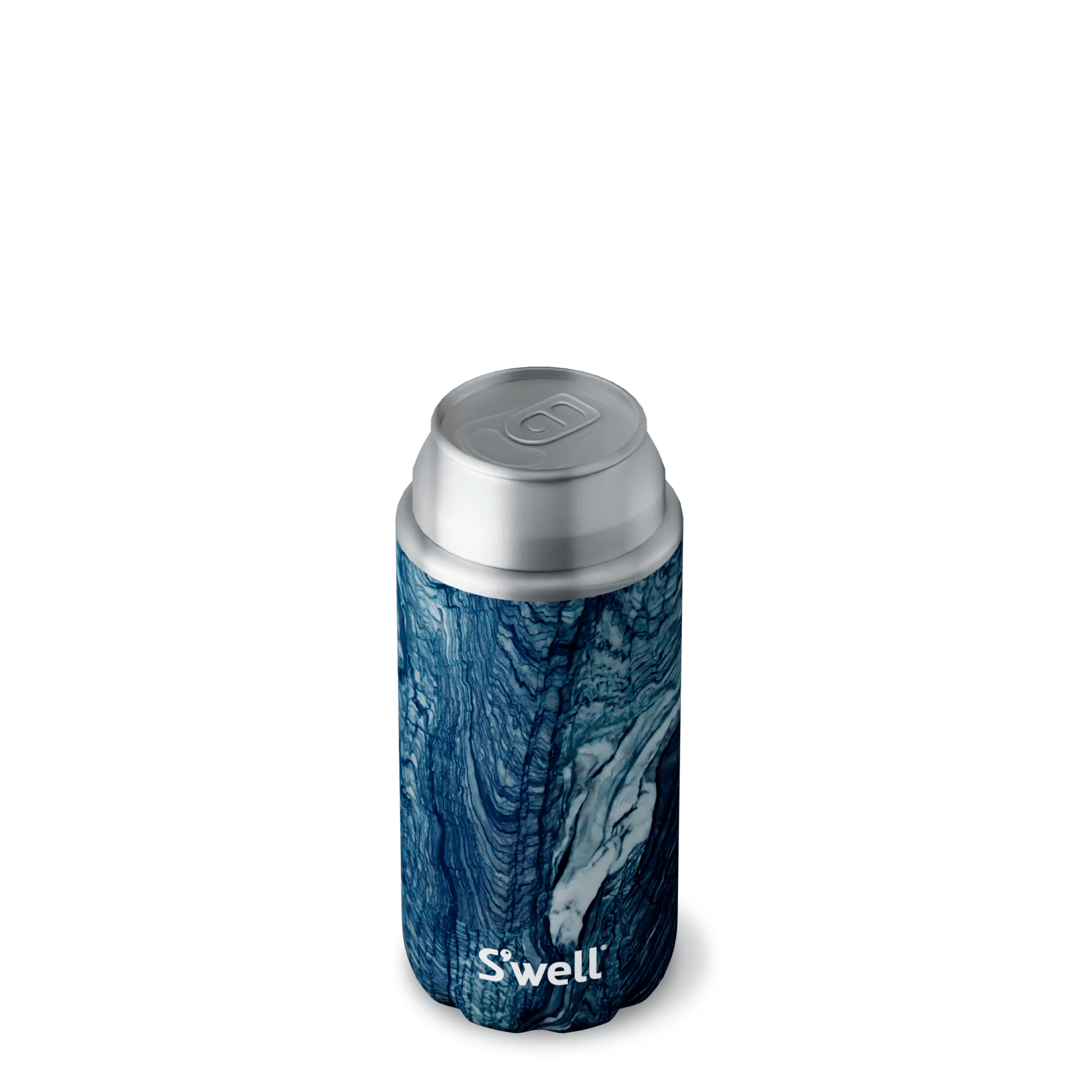 S'well Slim chladič na plechovky 12oz Azurite Marble
