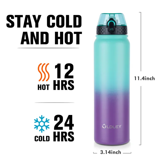 OLDLEY Gradient termo láhev 950 ml teal-fialová nerez