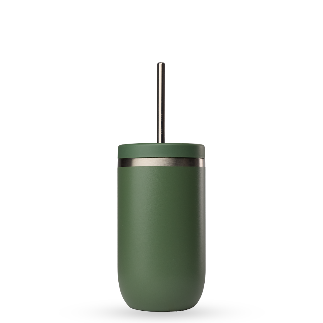 Qwetch Cold Cup termohrnek 470 ml matt kaki s brčkem