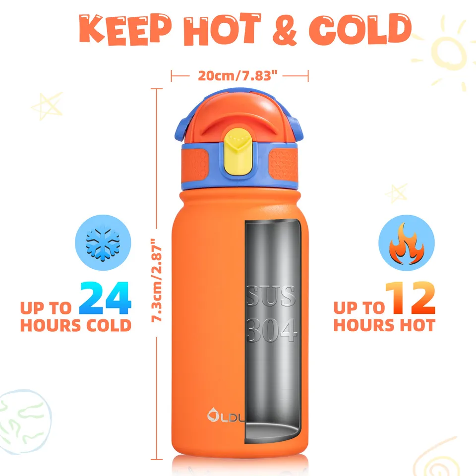 OLDLEY Kids termoska 12oz oranžová matná basketbal