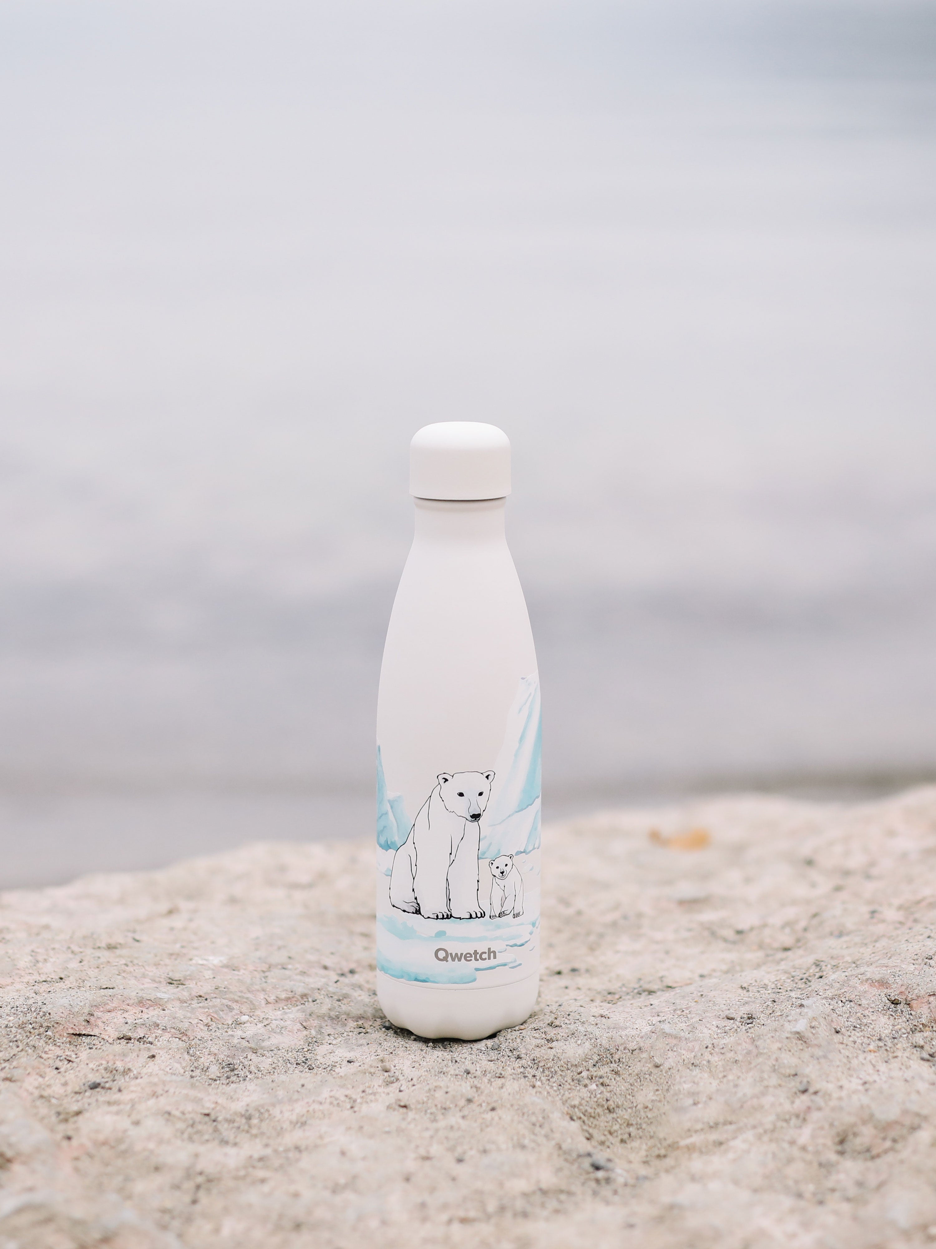 Qwetch Originals Ours Polaire termo láhev 500 ml nerez
