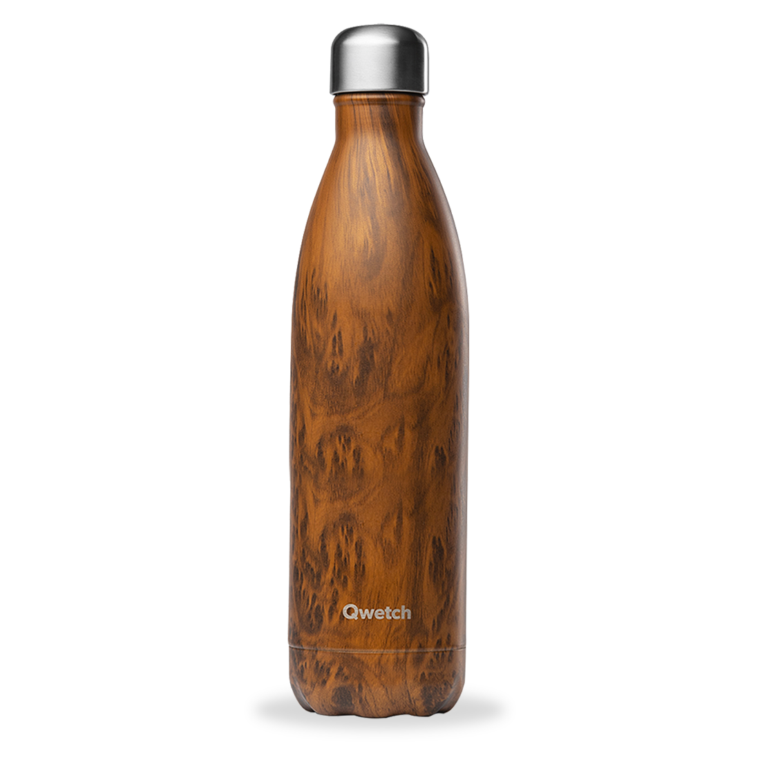 Qwetch Originals Wood termo láhev 500 ml nerez