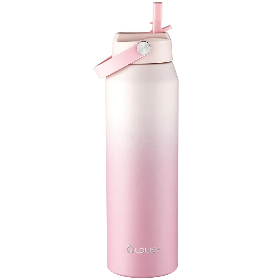 Oldley Gradient láhev na vodu 550 ml světle růžová nerez