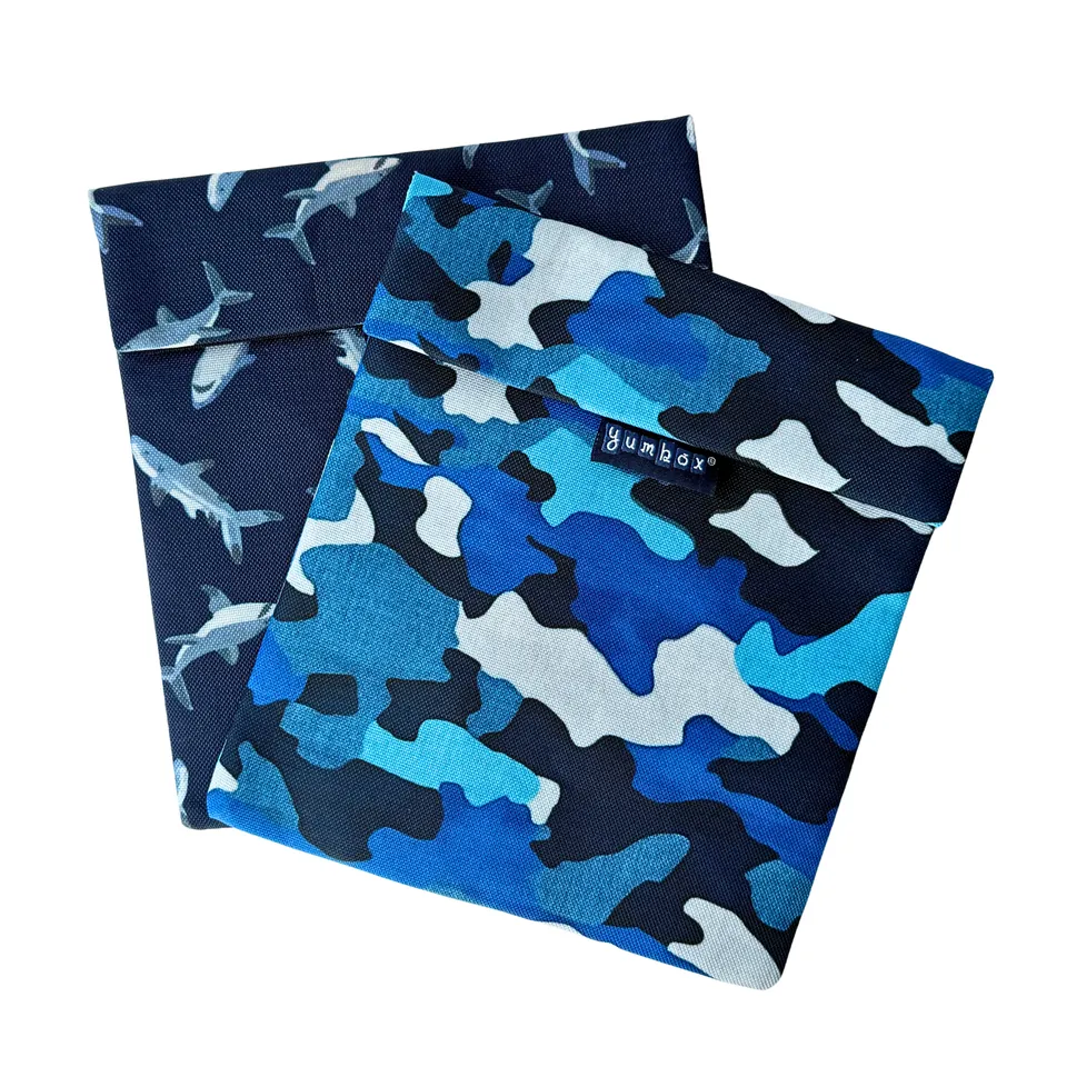 Yumbox sáčky na svačinu izolované 2 ks Camo Sharks