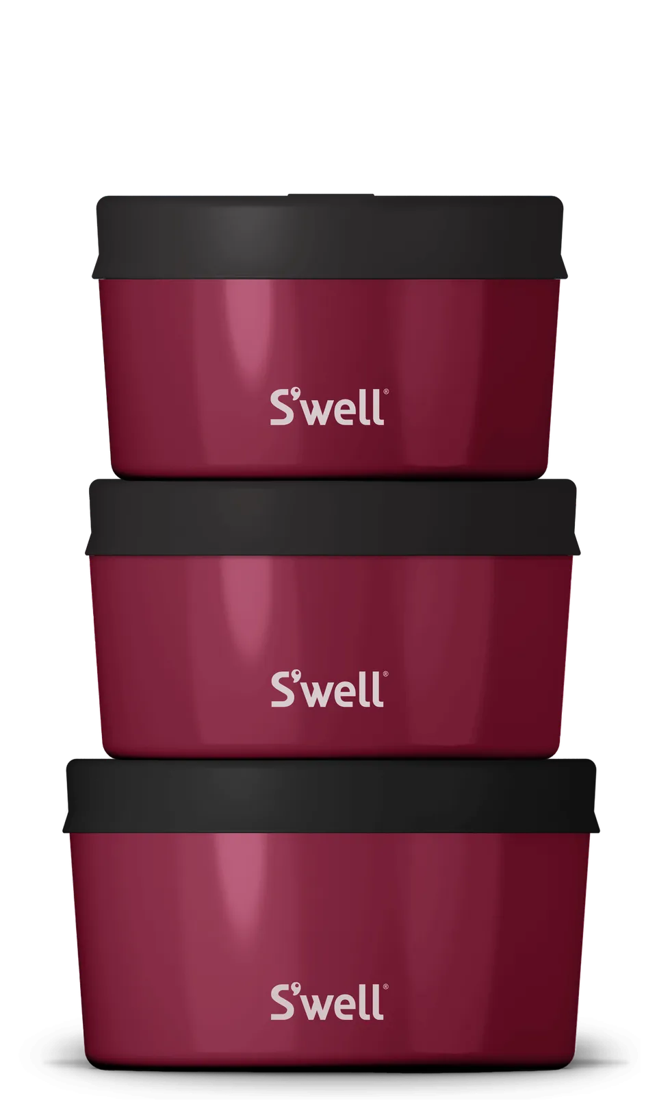 S'well Wild Cherry nerezové dózy sada 10/16/24oz