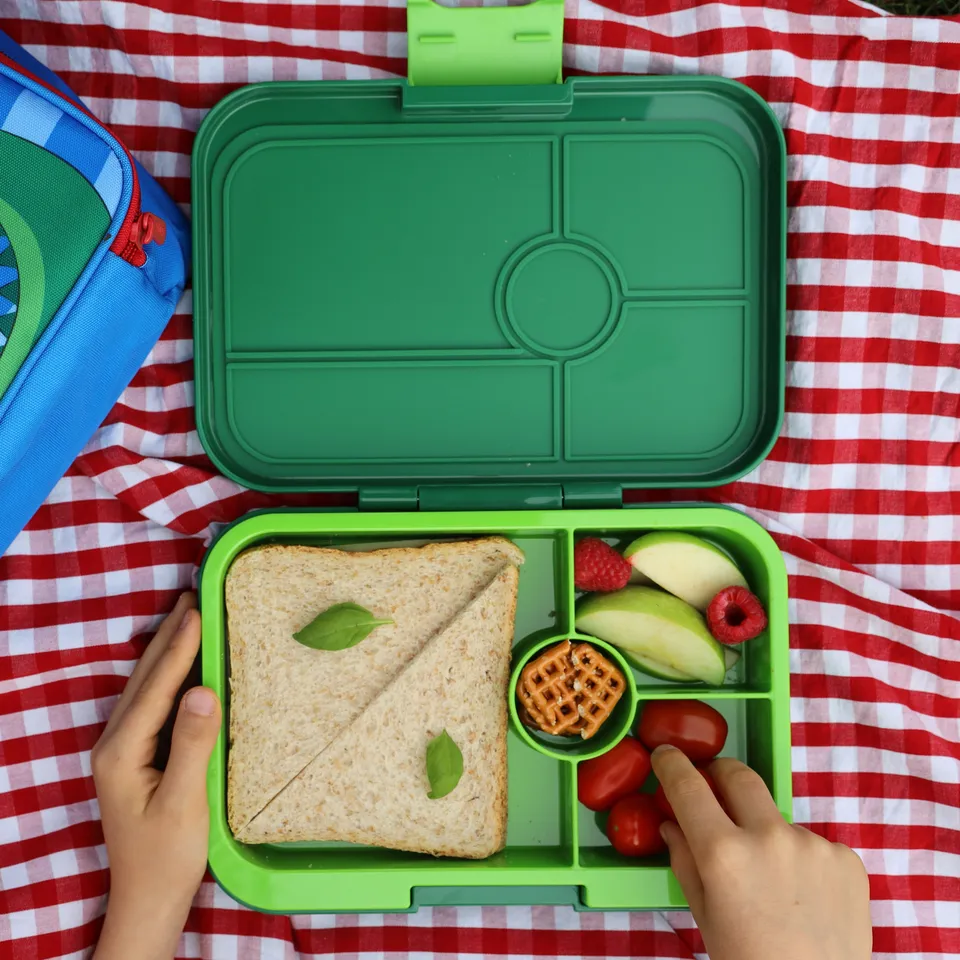 Yumbox Tapas Large svačinobox 4 přihrádky Palm Green nepropustný
