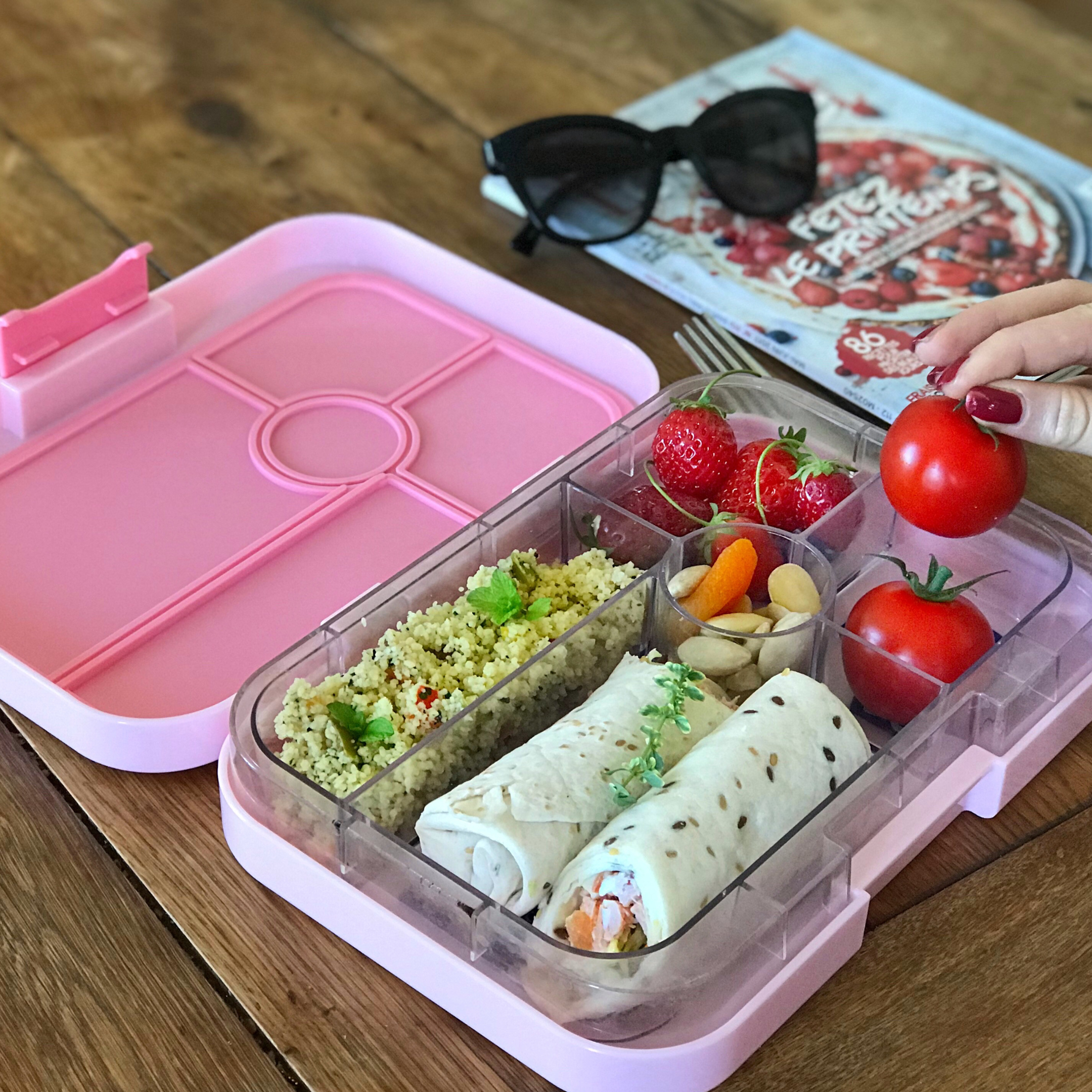 Yumbox Tapas Large svačinobox 4 přihrádky Capri Pink nepropustný