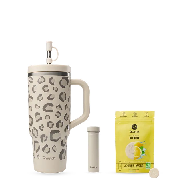 Qwetch Solid Drinks sada Travel Cup citron + tuba