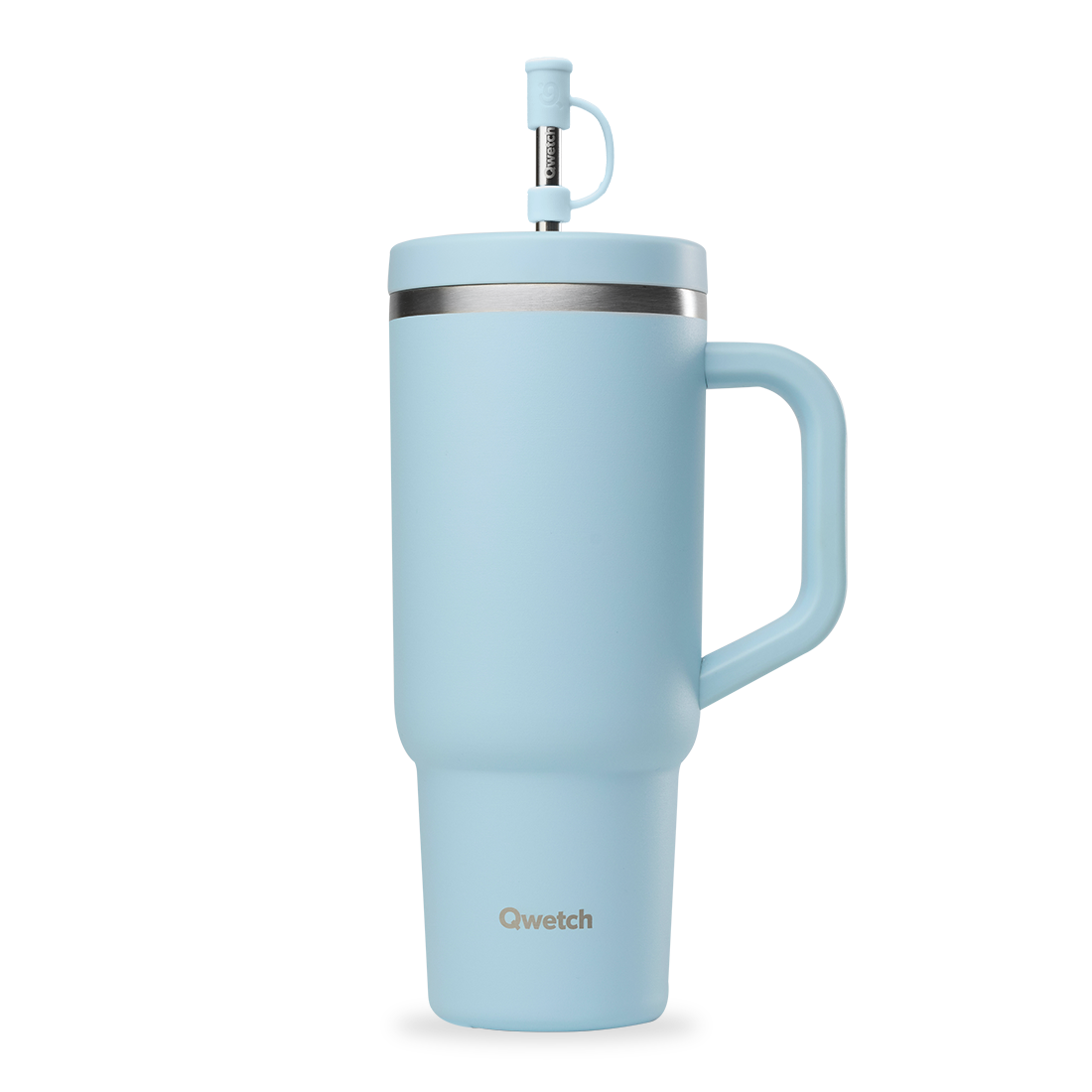 Qwetch Travel Cup Pastel Bleu víčko 900 ml náhradní