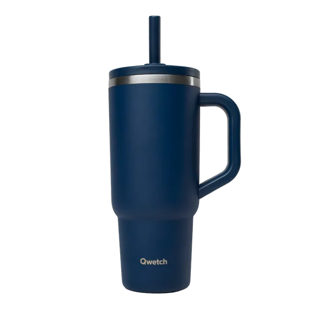 Qwetch Travel Cup termohrnek 900 ml modrá noční mat