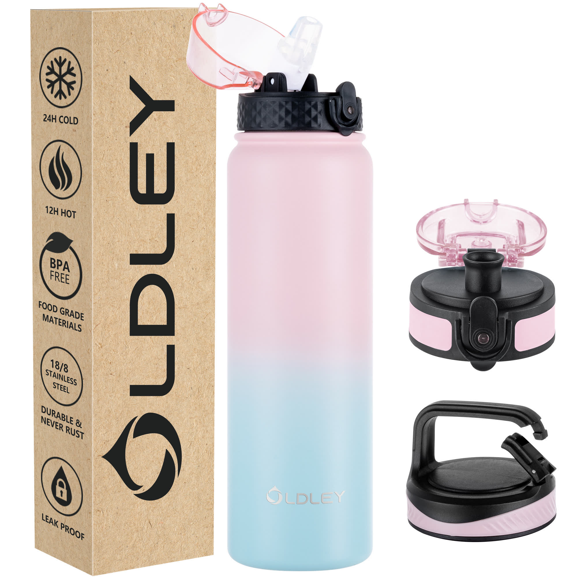 Oldley 32oz termoska růžovo-modrá 950 ml nerez