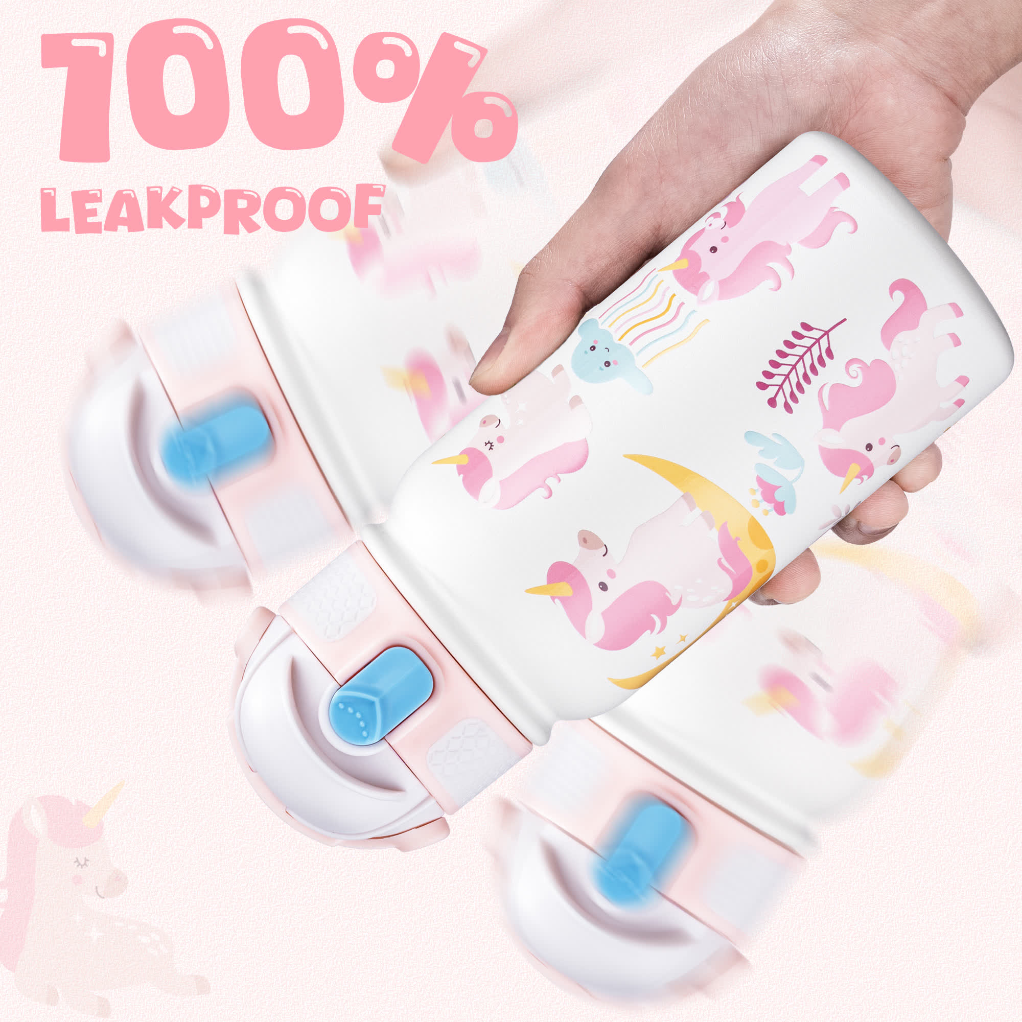 OLDLEY Kids 12oz dětská termoska Unicorn bílá 350 ml