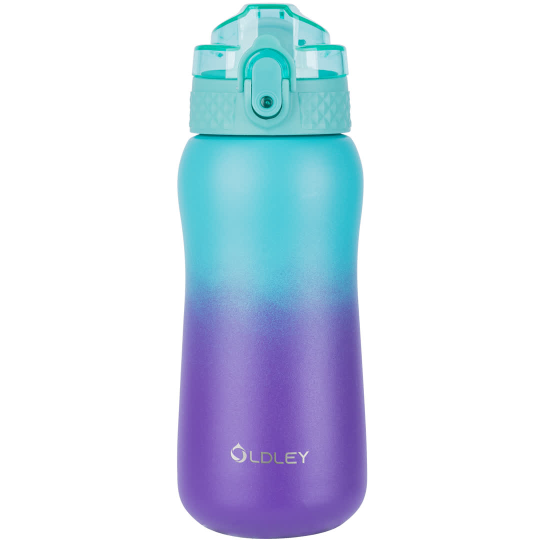 OLDLEY Compact 12oz láhev s brčkem zeleno-fialová 350 ml