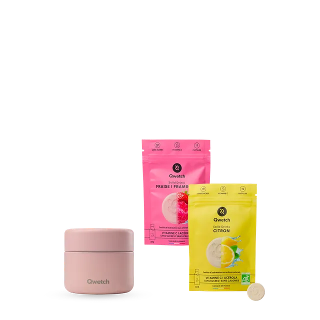 Qwetch Solid Drinks Routine Box Pastel Rose sada jahoda