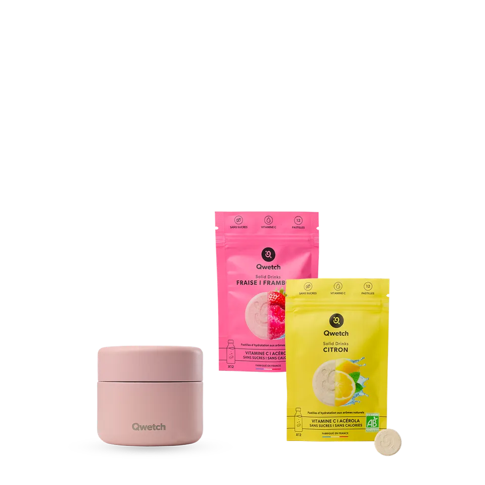 Qwetch Solid Drinks Routine Box Pastel Rose sada jahoda
