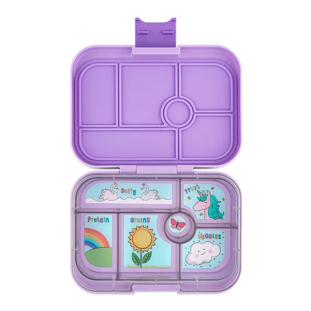 Yumbox Original Lavande Purple Unicorn svačinový box 6 přihrádek