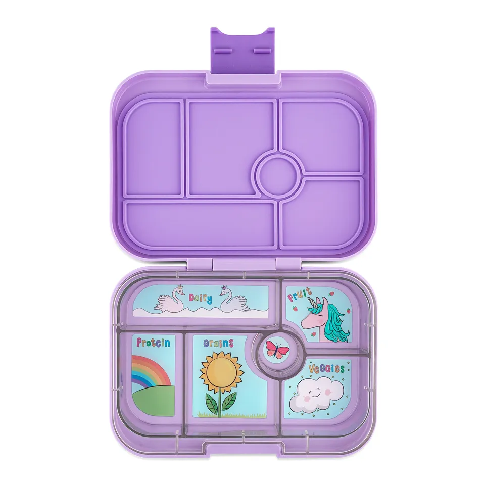 Yumbox Original Lavande Purple Unicorn svačinový box 6 přihrádek