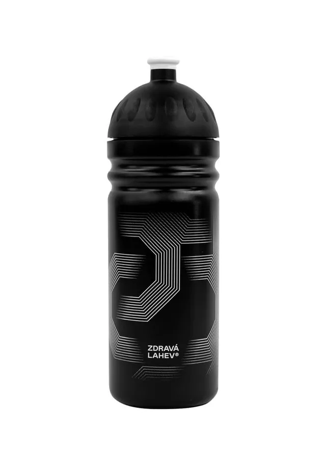 Coolbox Zdravá lahev Symetric 0,7 l černá + zátka