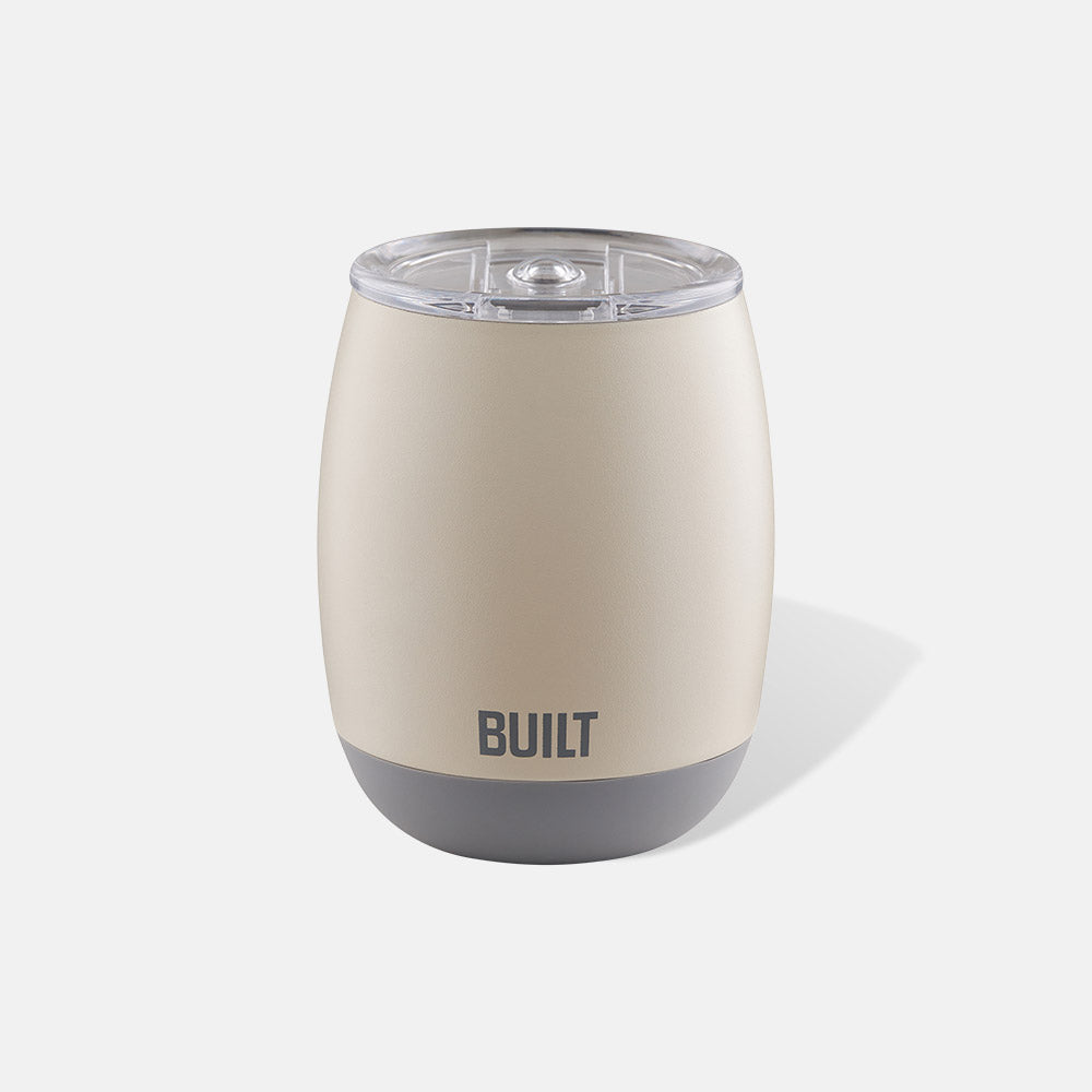 BUILT Cascade Wine Tumbler 12oz Concrete Grey nerez