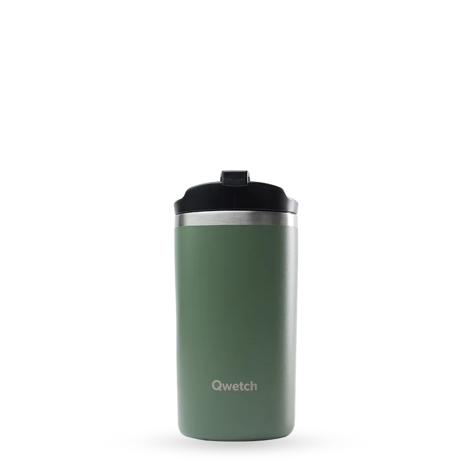 Qwetch Travel Mug termohrnek Matt Kaki 350 ml nerez
