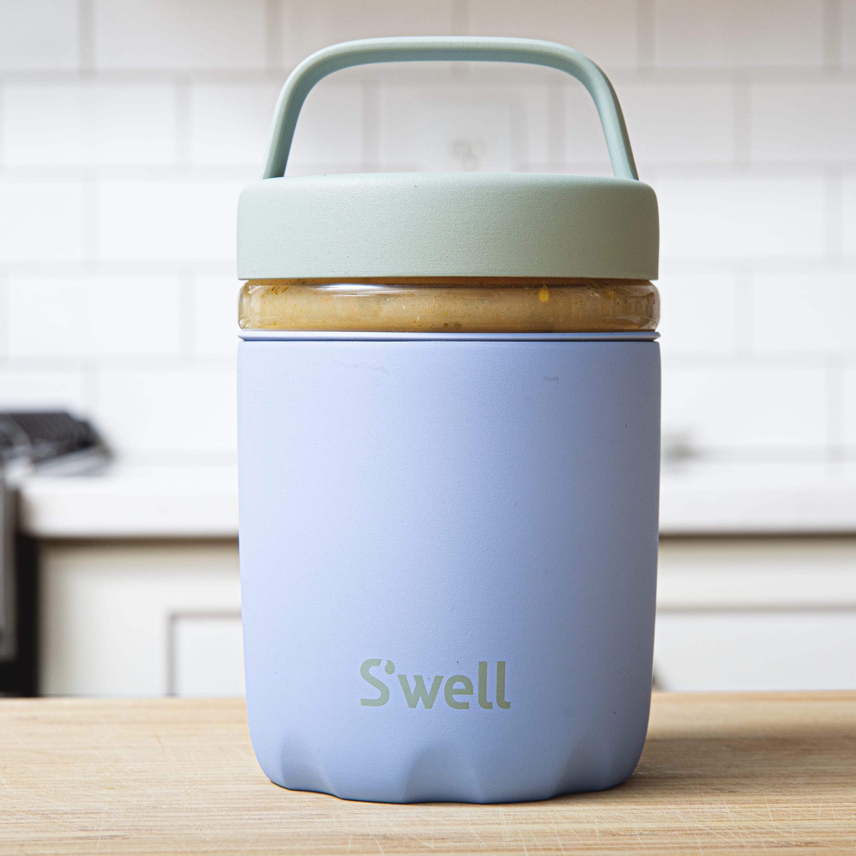 S'well Glass+ Food Jar dóza Chambray 15oz skleněná