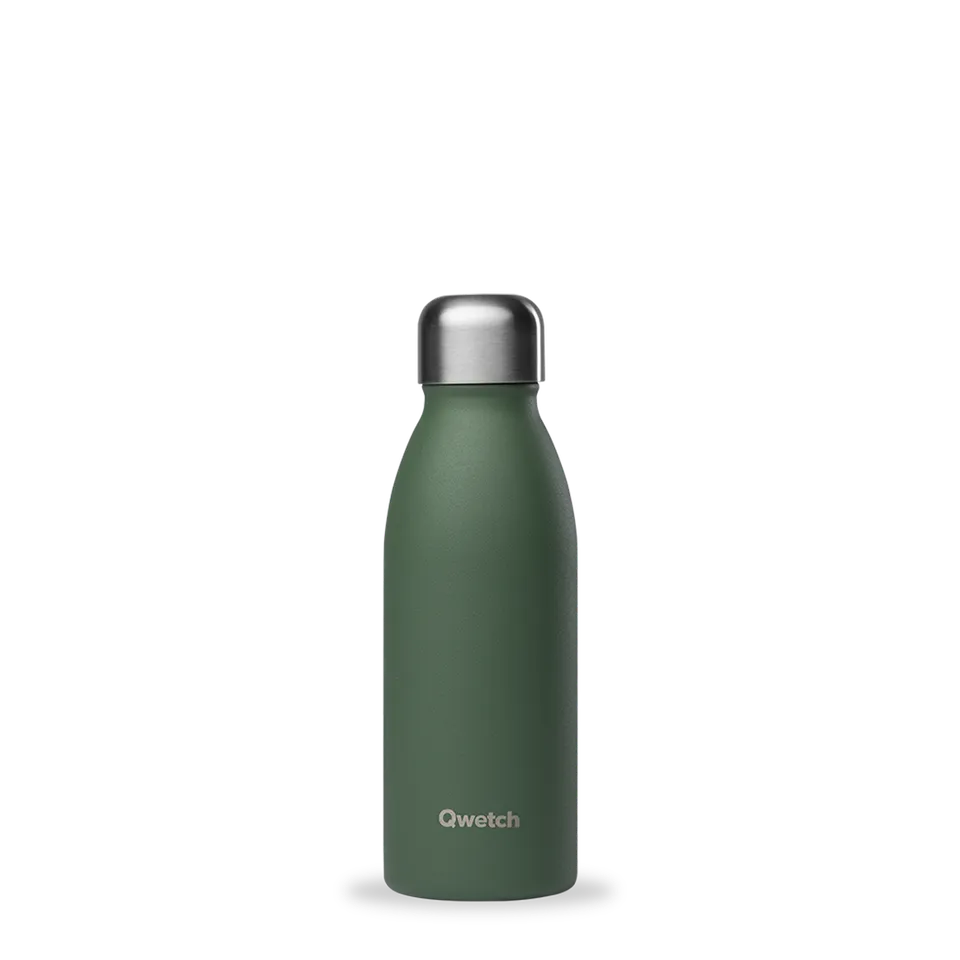 Qwetch One Granite Kaki láhev 500 ml nerezová