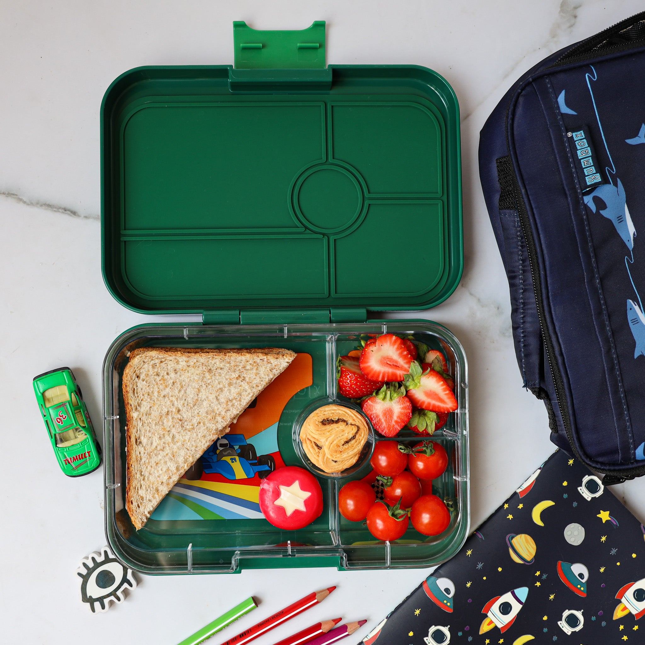 Yumbox Tapas Large svačinobox 4 přihrádky Greenwich nepropustný
