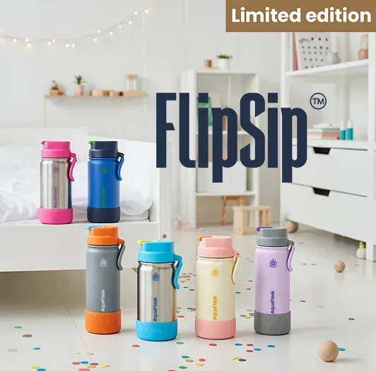 Aquaflask Flip Sip nerezová láhev 532 ml s brčkem