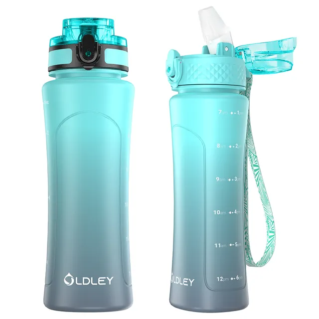 Oldley Dual Lid 15oz dětská láhev modrá šedá 450 ml