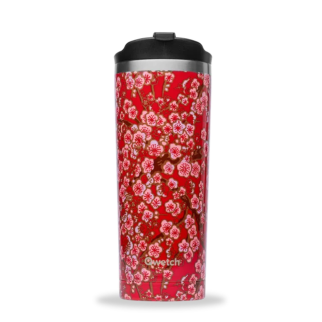 Qwetch Flowers Rouge termohrnek 470 ml nerez