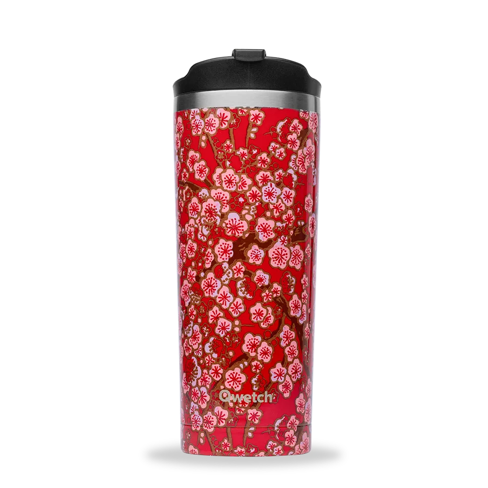 Qwetch Flowers Rouge termohrnek 470 ml nerez
