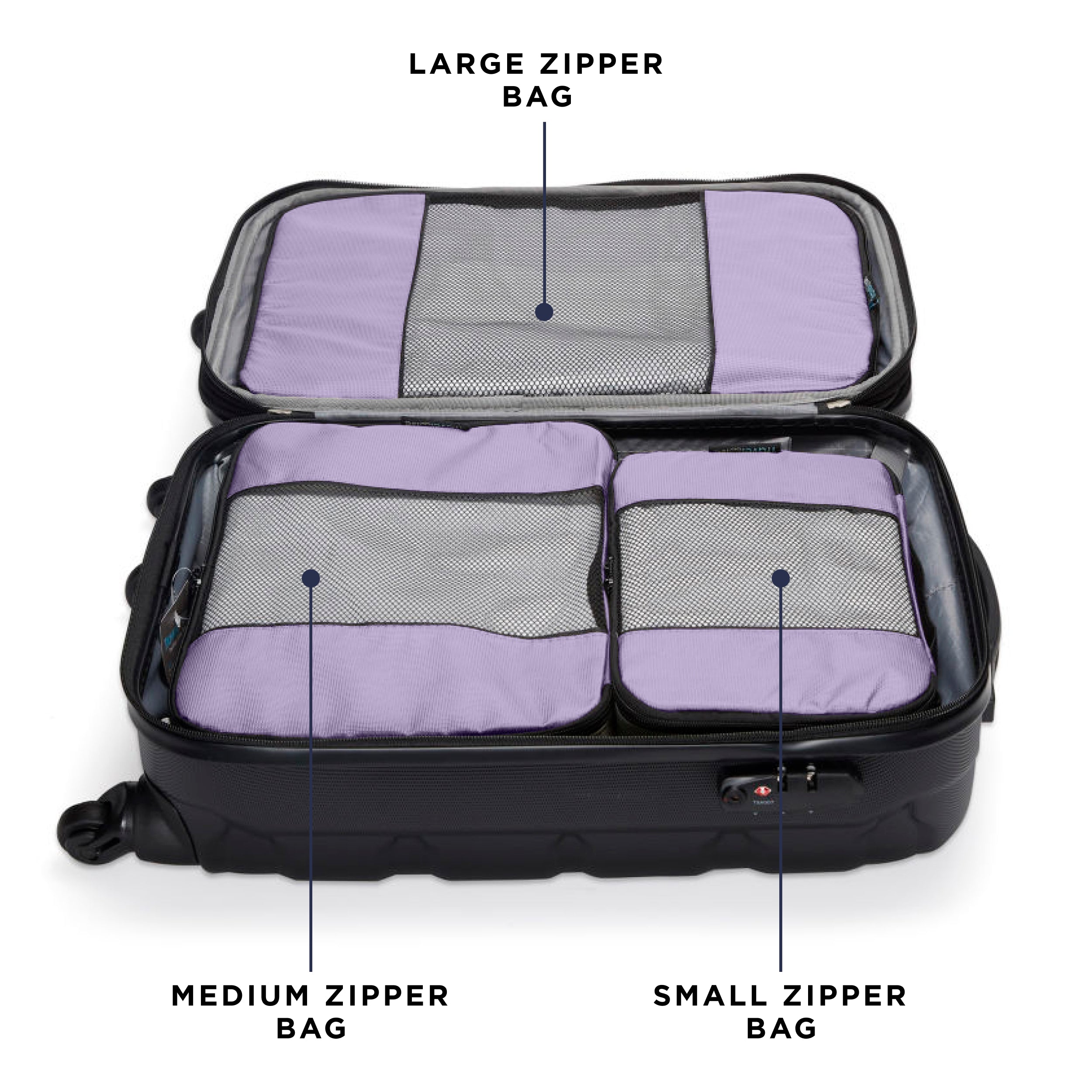 BUILT New York TravelWise Packing Cubes organizéry 5 ks lehké